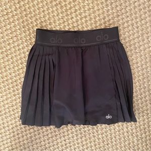 Alo Black Aces Tennis Skirt